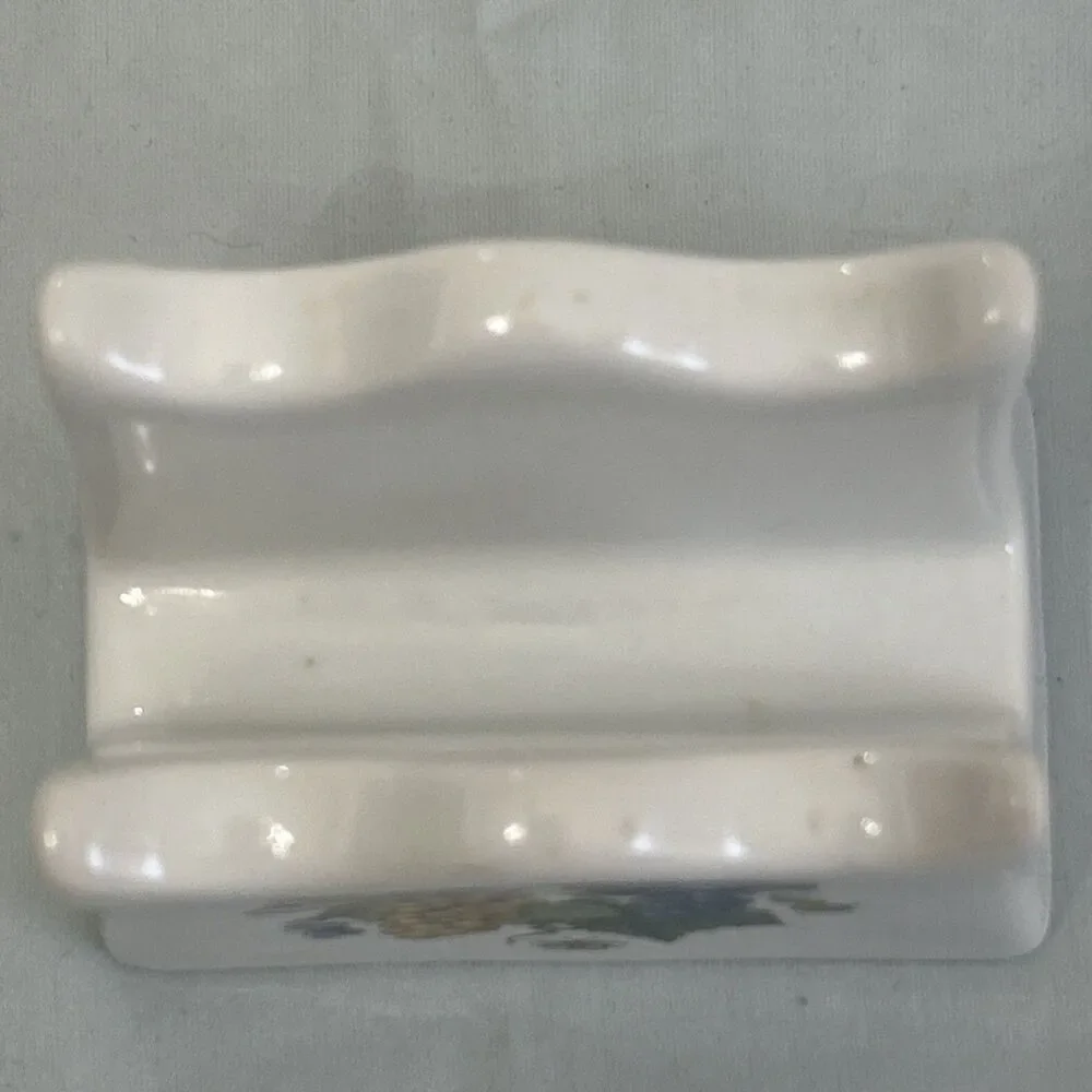 Vintage Grape Vines Grapes Napkin Holder Ceramic Mid Century